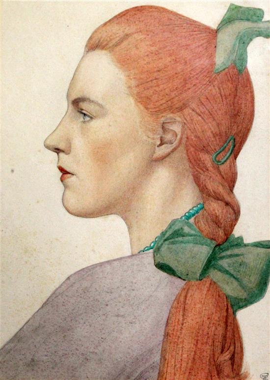 Thomas Capel Walton Smith (Exh. 1922-38) Studies of young women largest 13 x 9.25in.